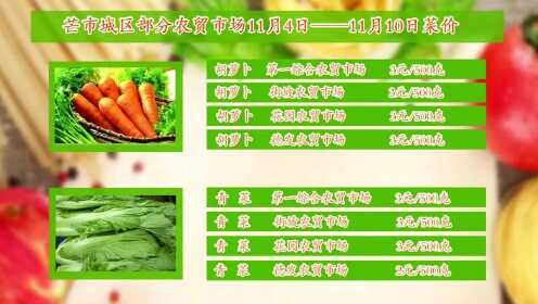 菜价概览